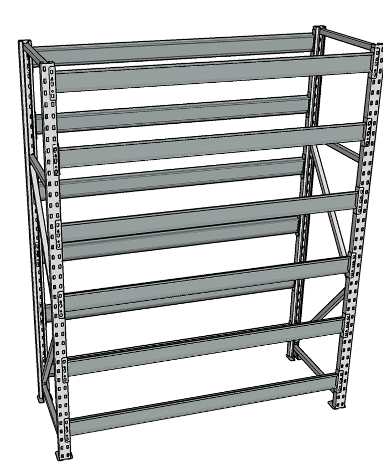 Стеллаж грузовой СГР 3000x1200x1000 6 полок (без настила) купить в Волгограде Стеллаж грузовой СГР 3000x1200x1000 6 полок (без настила) купить в Волгограде