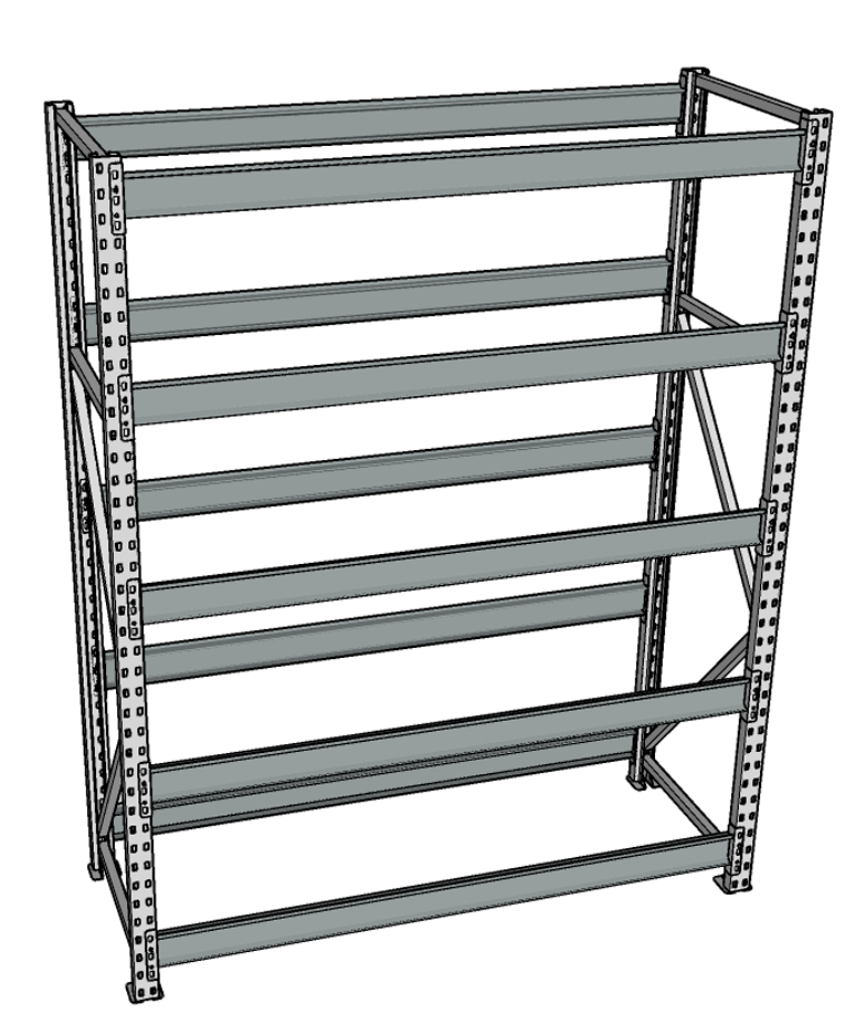Стеллаж грузовой СГР 2500x1500x1000 5 полок (без настила) купить в Волгограде Стеллаж грузовой СГР 2500x1500x1000 5 полок (без настила) купить в Волгограде