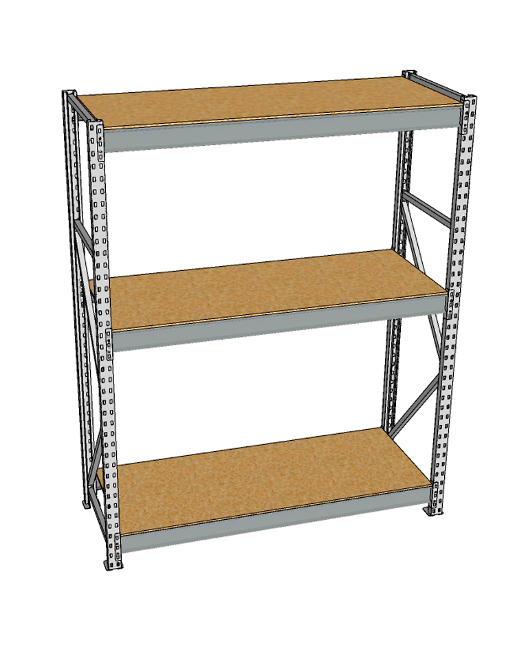 Стеллаж грузовой СГР 2500x1800x500 3 полки (ДСП) купить в Волгограде Стеллаж грузовой СГР 2500x1800x500 3 полки (ДСП) купить в Волгограде