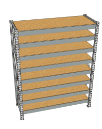 Стеллаж грузовой СГР 3000x1800x500 8 полок (ДСП) Стеллаж грузовой СГР 3000x1800x500 8 полок (ДСП)