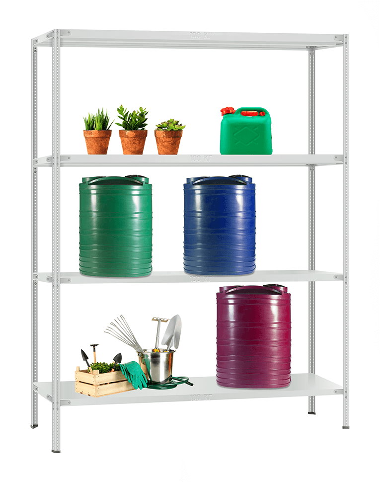 Стеллаж металлический Титан МС-900 2000x1000x300 4 полки купить в Волгограде Стеллаж металлический Титан МС-900 2000x1000x300 4 полки купить в Волгограде