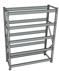 Стеллаж грузовой СГР 2500x2100x800 5 полок (без настила)