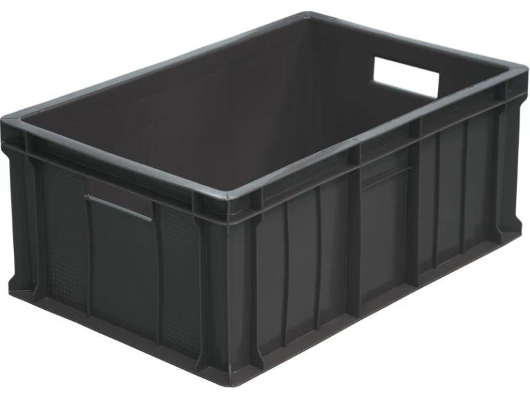 Ящик 600х400х250 сплошной чёрный купить в Волгограде