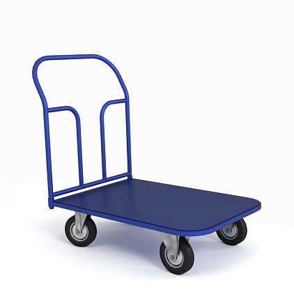 Тележка платформенная ТП 2 (г/п 300 кг, 900x600 мм, колеса черная резина 125 мм) купить в Волгограде
