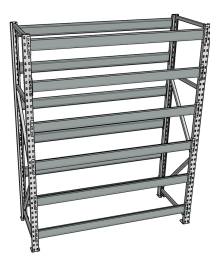 Стеллаж грузовой СГР 2500x900x600 6 полок (без настила)