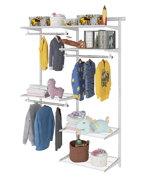 Гардеробная система Практик Home Optima G120 белая купить в Волгограде Гардеробная система Практик Home Optima G120 белая купить в Волгограде