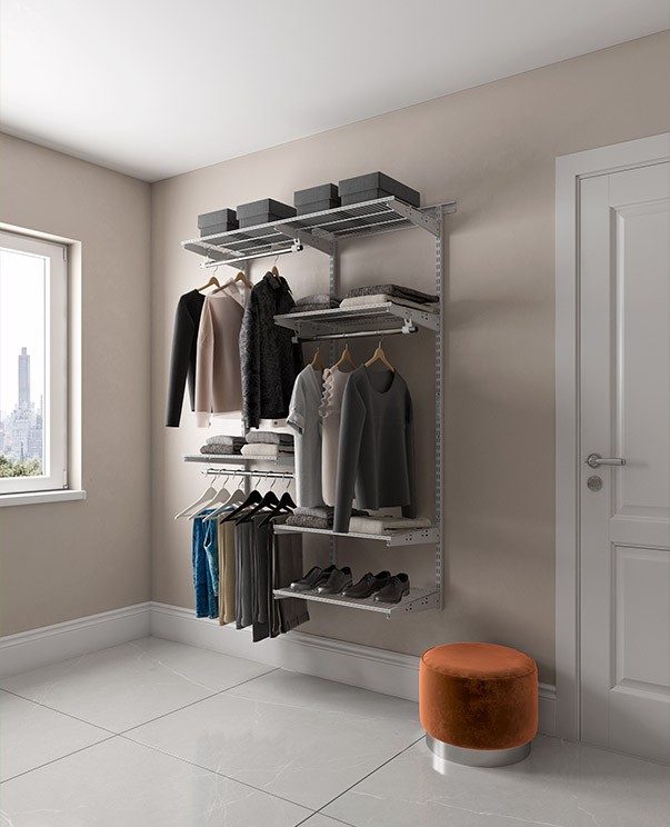 Гардеробная система Практик Home Optima G120 белая купить в Волгограде Гардеробная система Практик Home Optima G120 белая купить в Волгограде