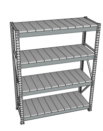 Стеллаж грузовой СГР 2000x1200x600 4 полки (металл)