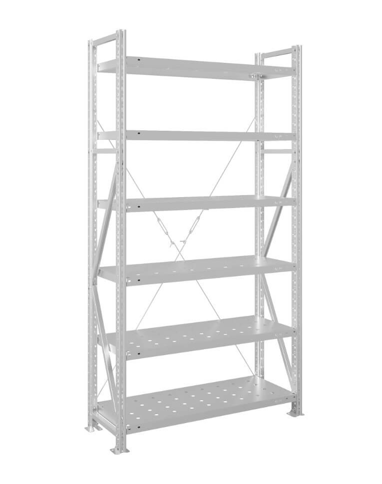 Стеллаж MS U 2500x1500x600 6 полок (300 кг, перф) купить в Волгограде Стеллаж MS U 2500x1500x600 6 полок (300 кг, перф) купить в Волгограде