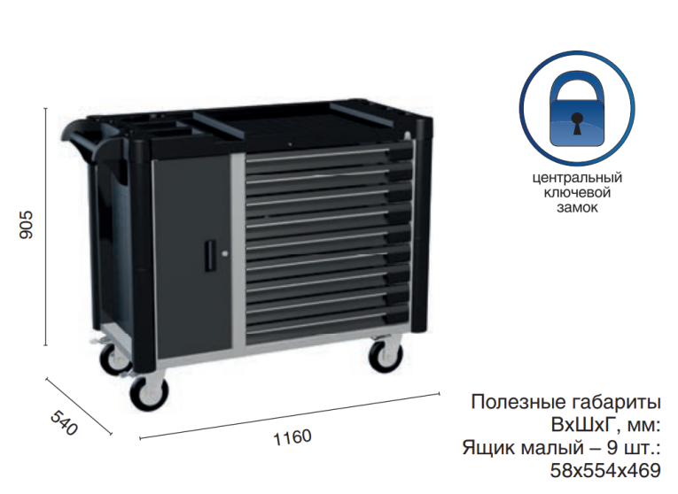 Инструментальная тележка WDS-9.1 new купить в Волгограде