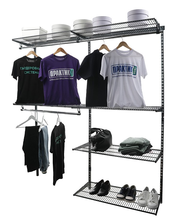 Гардеробная система Практик Home Optima G180 графит купить в Волгограде Гардеробная система Практик Home Optima G180 графит купить в Волгограде