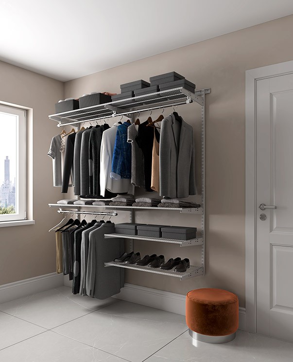 Гардеробная система Практик Home Optima G180 графит купить в Волгограде Гардеробная система Практик Home Optima G180 графит купить в Волгограде