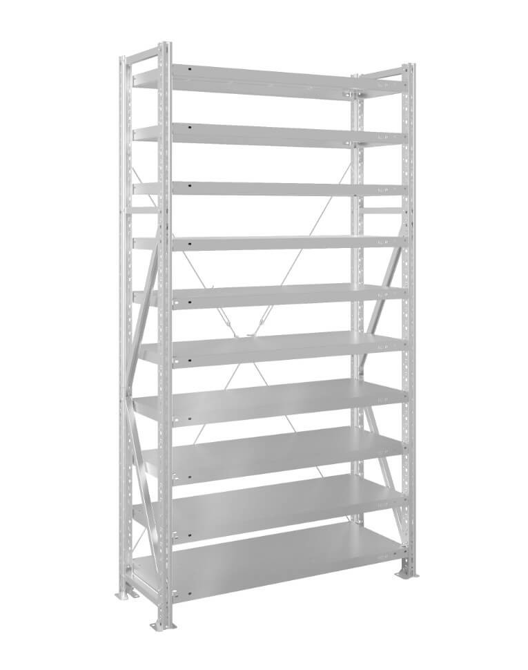 Стеллаж MS U 3000x1200x400 10 полок (280 кг, металл) купить в Волгограде