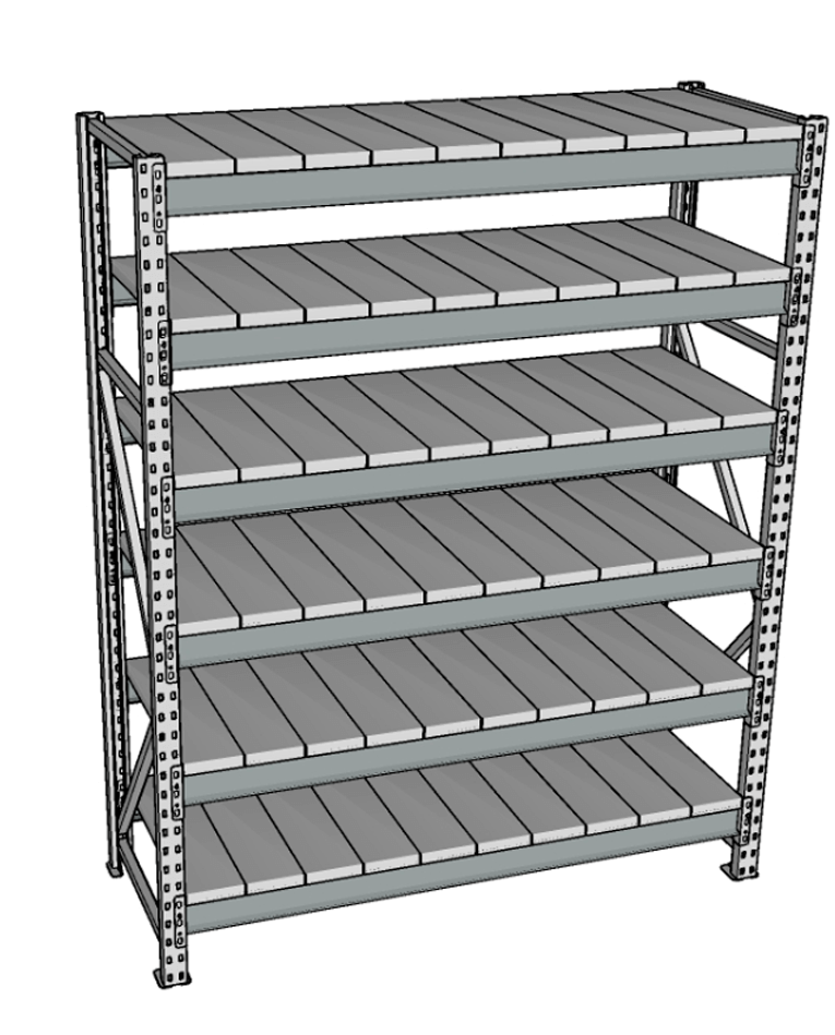 Стеллаж грузовой СГР 3000x1800x400 6 полок (металл) купить в Волгограде