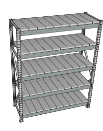 Стеллаж грузовой СГР 2500x1800x500 5 полок (металл)