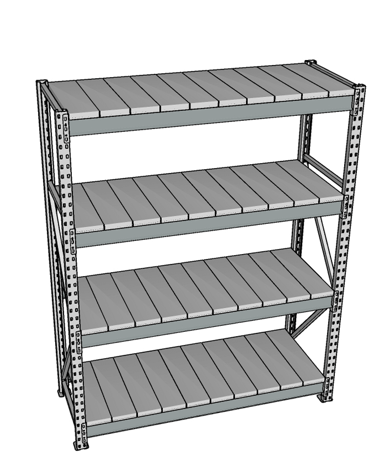 Стеллаж грузовой СГР 2000x2100x1000 4 полки (металл) купить в Волгограде Стеллаж грузовой СГР 2000x2100x1000 4 полки (металл) купить в Волгограде