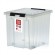 Контейнер Rox Box Original 50 (500х390х390 мм с крышкой и клипсами, на роликах, прозрачный) купить в Волгограде