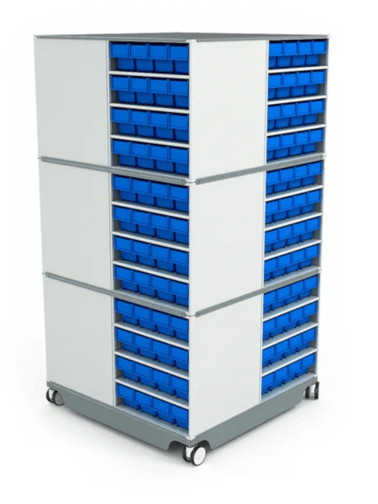 КП-02 Кассетница поворотная с синими ящиками купить в Волгограде КП-02 Кассетница поворотная с синими ящиками купить в Волгограде