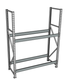 Стеллаж грузовой СГР 2000x900x600 2 полки (без настила)