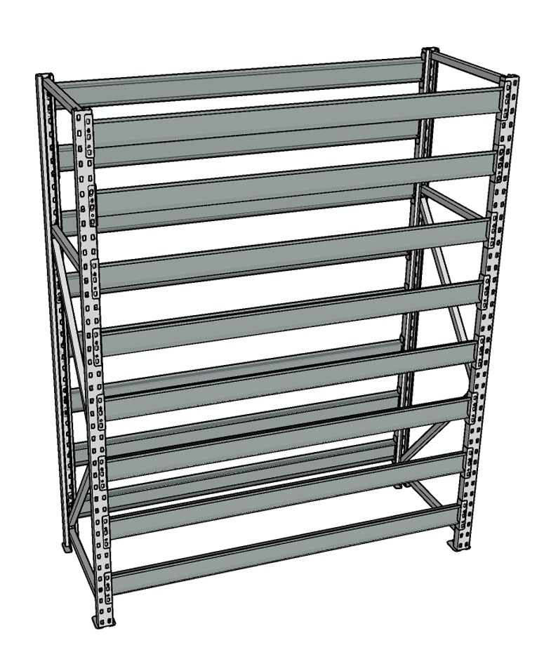 Стеллаж грузовой СГР 3000x900x800 8 полок (без настила) купить в Волгограде Стеллаж грузовой СГР 3000x900x800 8 полок (без настила) купить в Волгограде