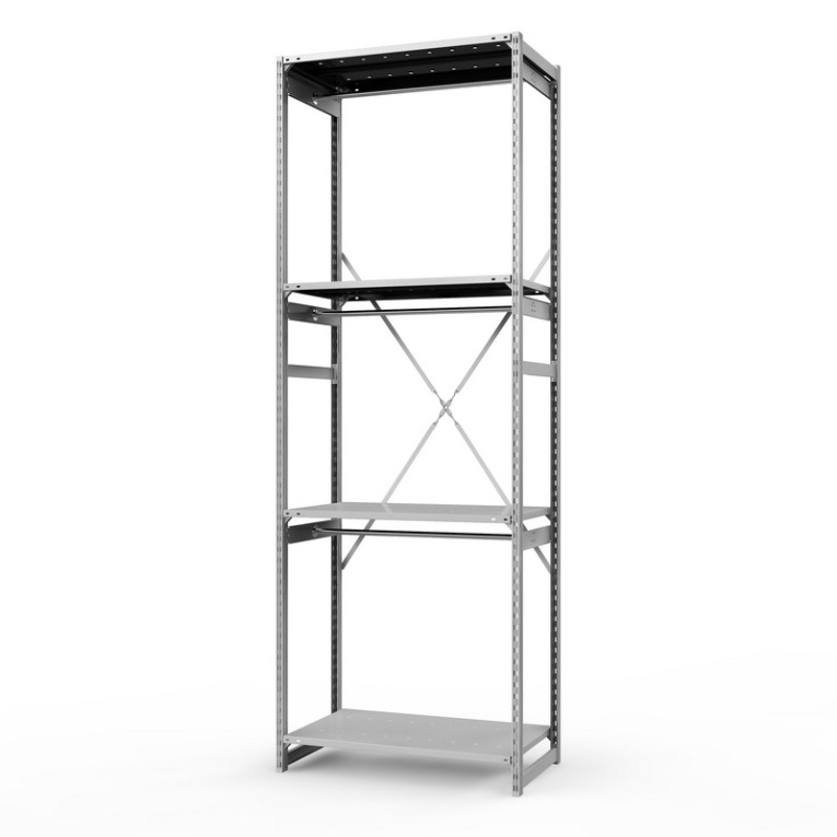 Стеллаж металлический ТСУ Универсал, 3000х1060х500 мм.Штанги: 3шт. Полки: металл перф. 4 шт. купить в Волгограде Стеллаж металлический ТСУ Универсал, 3000х1060х500 мм.Штанги: 3шт. Полки: металл перф. 4 шт. купить в Волгограде