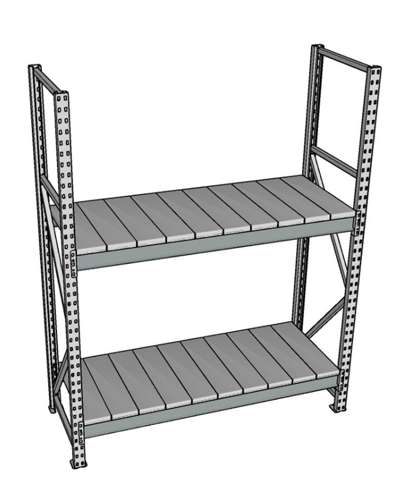 Стеллаж грузовой СГР 2500x1200x600 2 полки (металл) купить в Волгограде Стеллаж грузовой СГР 2500x1200x600 2 полки (металл) купить в Волгограде