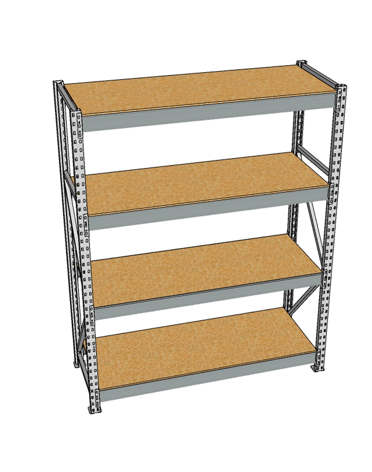 Стеллаж грузовой СГР 2000x1200x800 4 полки (ДСП) купить в Волгограде Стеллаж грузовой СГР 2000x1200x800 4 полки (ДСП) купить в Волгограде