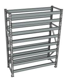 Стеллаж грузовой СГР 3000x1200x1000 8 полок (без настила) Стеллаж грузовой СГР 3000x1200x1000 8 полок (без настила)