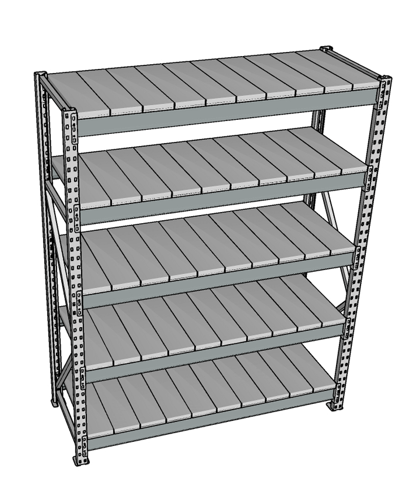 Стеллаж грузовой СГР 2000x1800x600 5 полок (металл) купить в Волгограде Стеллаж грузовой СГР 2000x1800x600 5 полок (металл) купить в Волгограде