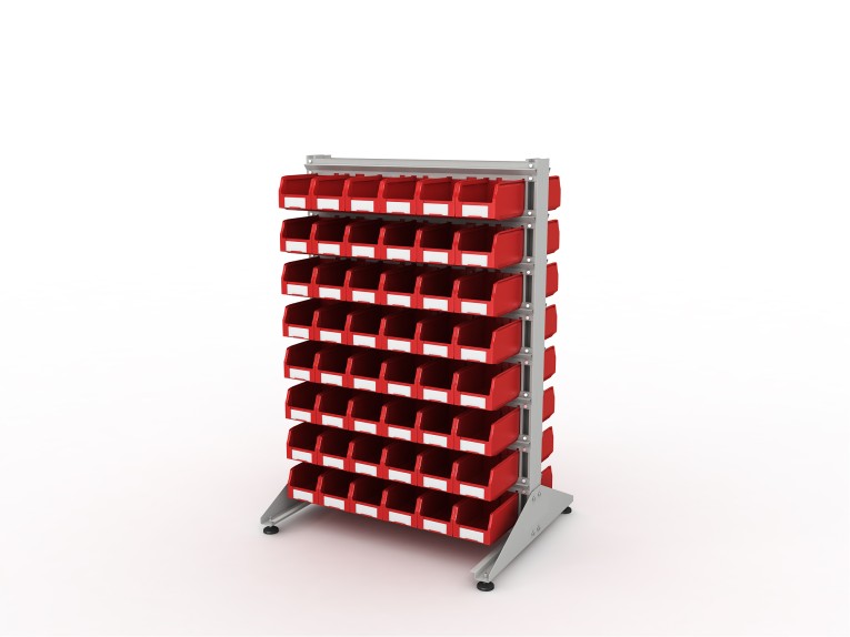 Стеллаж для пластиковых лотков SORTEX двухсторонний 1500x1000x800.02 купить в Волгограде