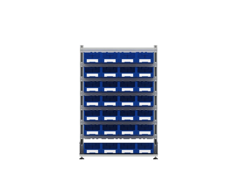 Стеллаж для пластиковых лотков SORTEX двухсторонний 1500x1000x800.03 купить в Волгограде