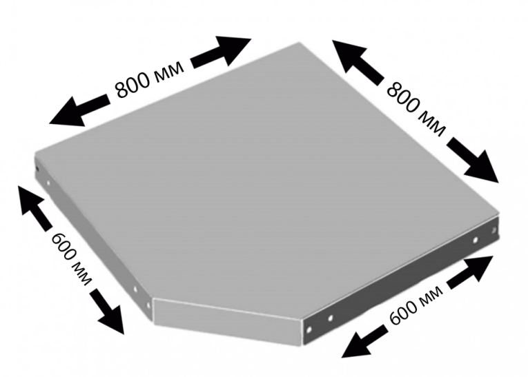 Угловая полка Практик MS 60F (800х600) купить в Волгограде