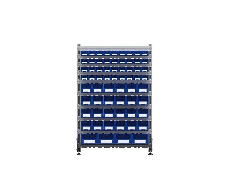 Стеллаж для пластиковых лотков SORTEX двухсторонний 1500x1000x800.05 купить в Волгограде