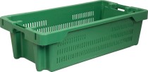 Ящик рыбный 800х400х225 перфорированный зеленый Ящик рыбный 800х400х225 перфорированный зеленый