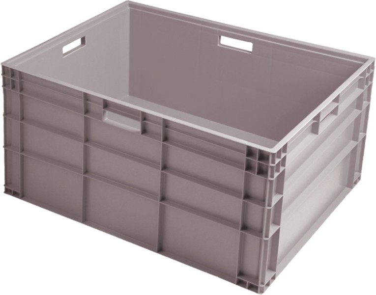 Ящик 800х600х455 сплошной, с ручками, дно с усилением, серый B-8644 купить в Волгограде Ящик 800х600х455 сплошной, с ручками, дно с усилением, серый B-8644 купить в Волгограде