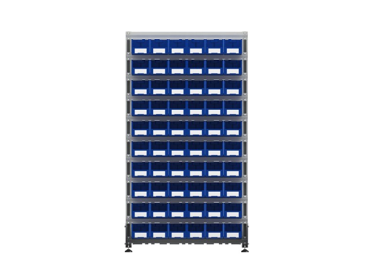 Стеллаж для пластиковых лотков SORTEX двухсторонний 1800x1000x800.02 купить в Волгограде Стеллаж для пластиковых лотков SORTEX двухсторонний 1800x1000x800.02 купить в Волгограде