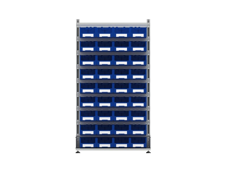 Стеллаж для пластиковых лотков SORTEX двухсторонний 1800x1000x800.03 купить в Волгограде Стеллаж для пластиковых лотков SORTEX двухсторонний 1800x1000x800.03 купить в Волгограде