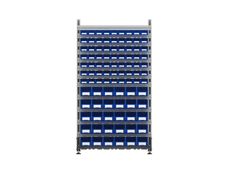 Стеллаж для пластиковых лотков SORTEX двухсторонний 1800x1000x800.04 купить в Волгограде