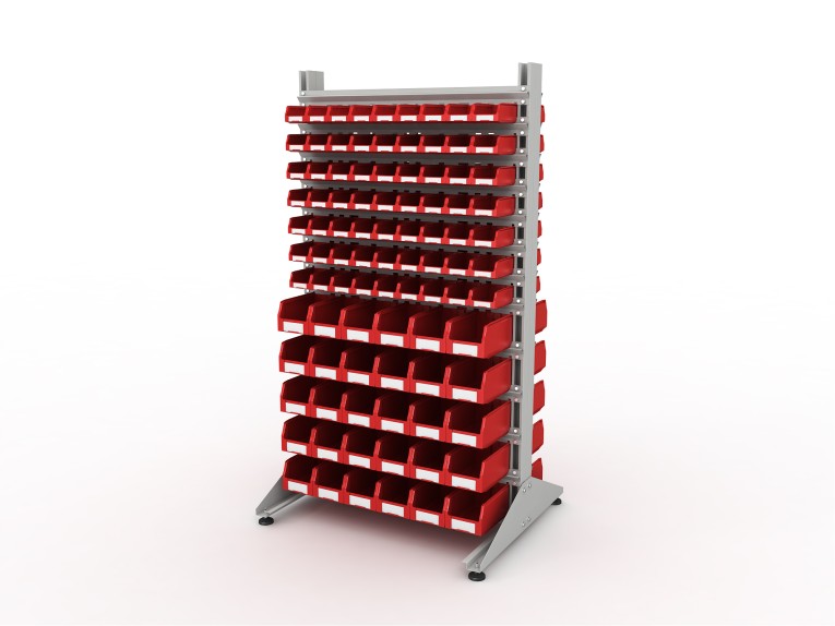Стеллаж для пластиковых лотков SORTEX двухсторонний 1800x1000x800.04 купить в Волгограде