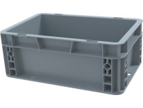 Ящик 300х200х120 сплошной, гладкое дно, цв. серый Ящик 300х200х120 сплошной, гладкое дно, цв. серый