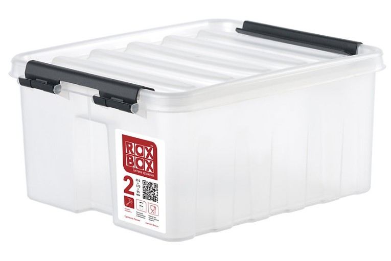 Контейнер Rox Box Original 2 (210х170х95 мм с крышкой и клипсами прозрачный) купить в Волгограде