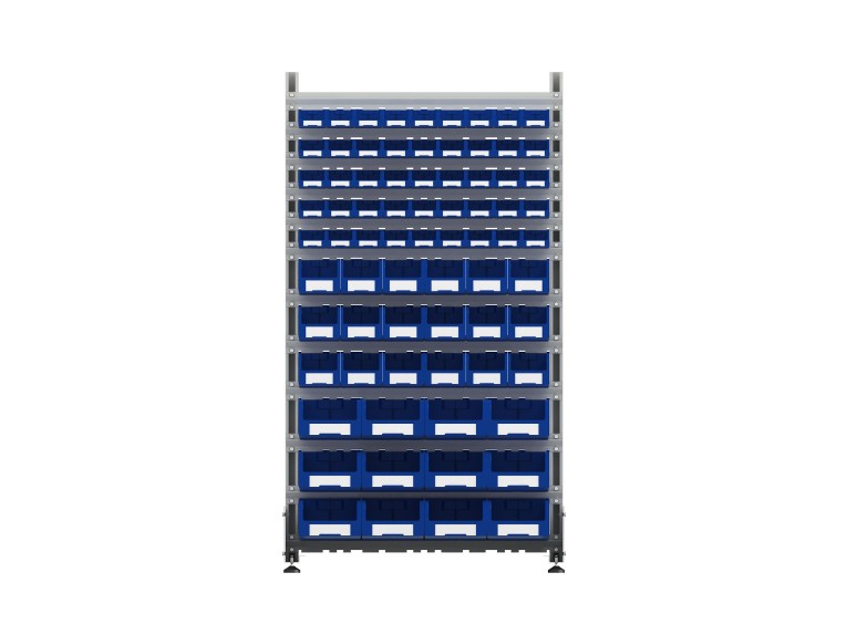 Стеллаж для пластиковых лотков SORTEX двухсторонний 1800x1000x800.06 купить в Волгограде