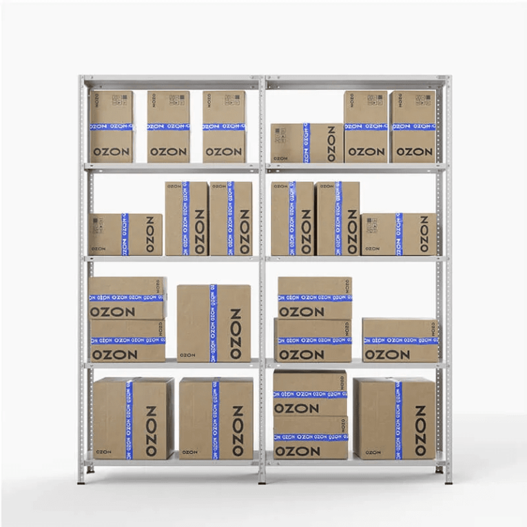 Стеллаж ПВЗ Озон 2000х2000х400 5 полок купить в Волгограде Стеллаж ПВЗ Озон 2000х2000х400 5 полок купить в Волгограде