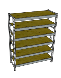 Стеллаж грузовой СГР 3000x1200x400 6 полок (фанера) Стеллаж грузовой СГР 3000x1200x400 6 полок (фанера)