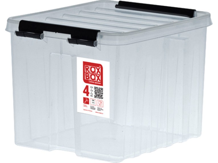 Контейнер Rox Box Original 4 (210х170х175 мм с крышкой и клипсами прозрачный) купить в Волгограде