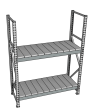Стеллаж грузовой СГР 2000x1200x500 2 полки (металл) Стеллаж грузовой СГР 2000x1200x500 2 полки (металл)