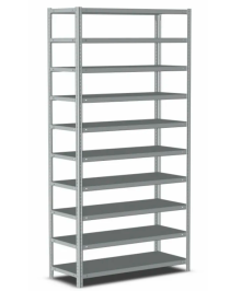 Стеллаж металлический Титан МС-500 1800х1200х600 10 полок Стеллаж металлический Титан МС-500 1800х1200х600 10 полок