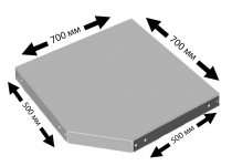 Угловая полка Практик MS 50F (700х500) Угловая полка Практик MS 50F (700х500)