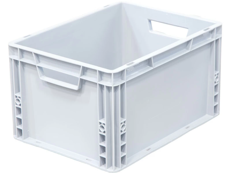 Ящик 400х300х220 сплошной, усиленное дно, цв. серый купить в Волгограде Ящик 400х300х220 сплошной, усиленное дно, цв. серый купить в Волгограде