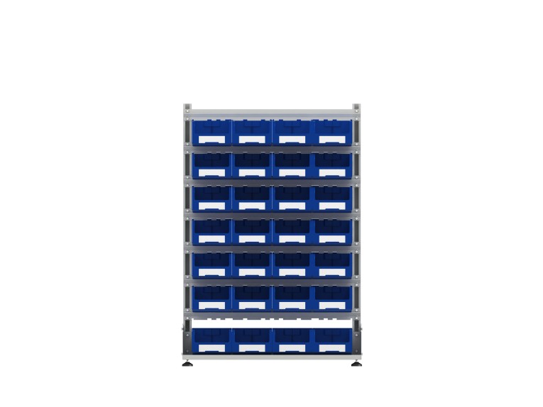 Стеллаж для пластиковых лотков SORTEX односторонний 1500x1000x450.03 купить в Волгограде Стеллаж для пластиковых лотков SORTEX односторонний 1500x1000x450.03 купить в Волгограде